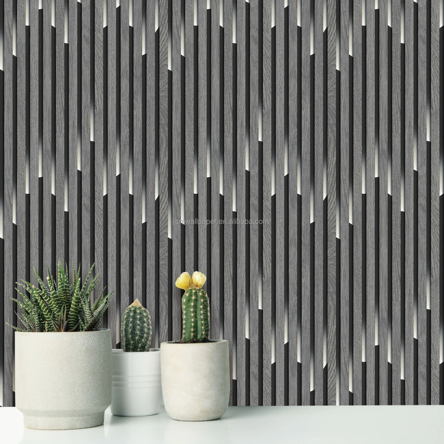 Waterproof 3D Wallpaper Bedroom Living Room Office Hotel Background Room Wallpaper Modern Wooden Board Wallpaper