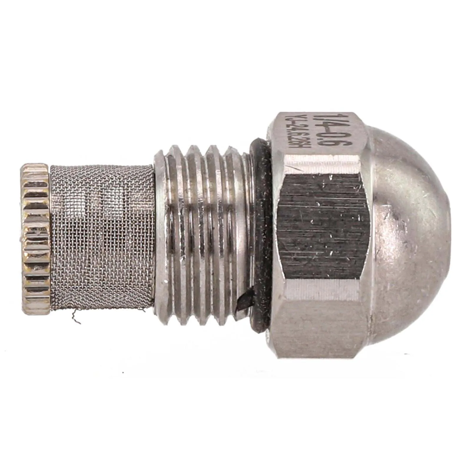 فوهة رذاذ من الفولاذ المقاوم للصدأ بحجم خيط 14BSPT وقطر فتحة 0 3 1 5 مم للتحكم في الوقود والرطوبة الصغيرة