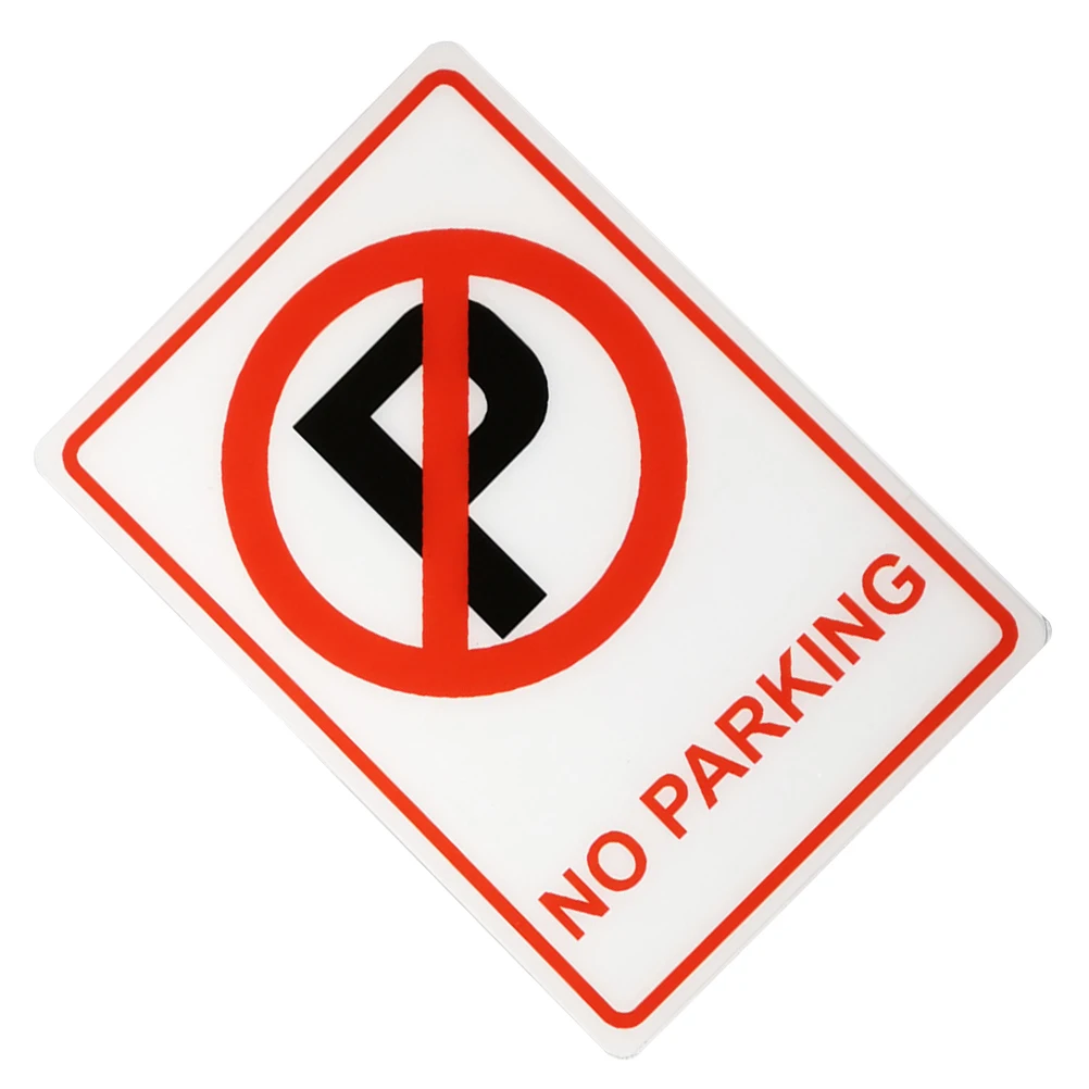

Acrylic No Parking Traffic Symbol Water Proof Warning Sign for Roads Weather Resistant Plastic No Parking Sign Gateway