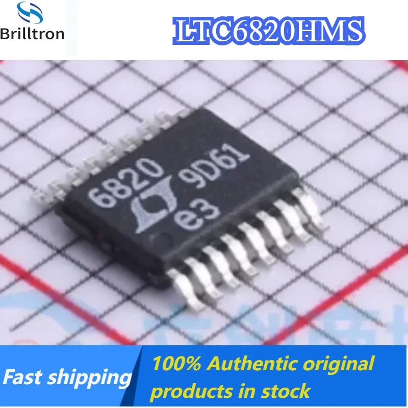 5-20PCS LTC6820HMS#3ZZTRPBF MSOP-16 Isolated SPI Chip Brand New Original in Stock , Fast Shipping.