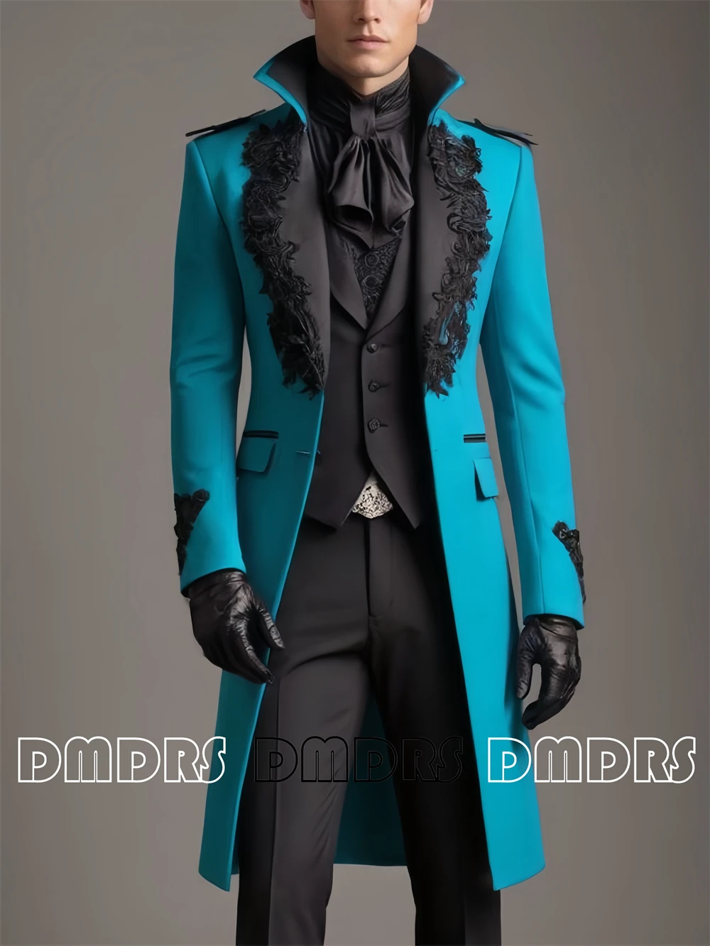 

Handsome 3 PIeces Mens Suit Set, Long Suit Coat Vest Pants, Costume Tuxedo XXS-7XL Many Colors to Choose Mens Suits
