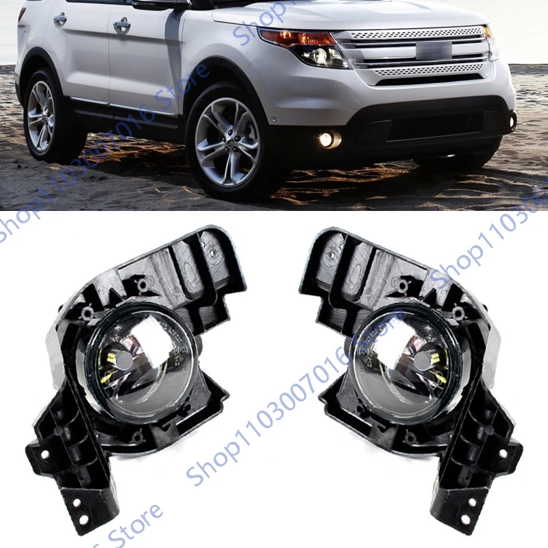 Car LED Fog Light Assembly For Ford Explorer 2011-2015 BB5Z15266A BB5Z15266B Front Bumper Fog Light Daytime Drive Lamp