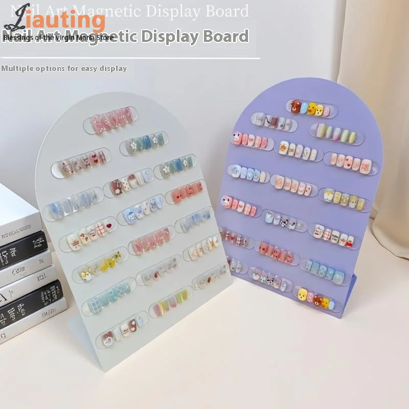 New Premium Acrylic Nail Color Plate Magnet Nail Tips Display Board Comparison Color Card With Number Stickers For Nail Salon