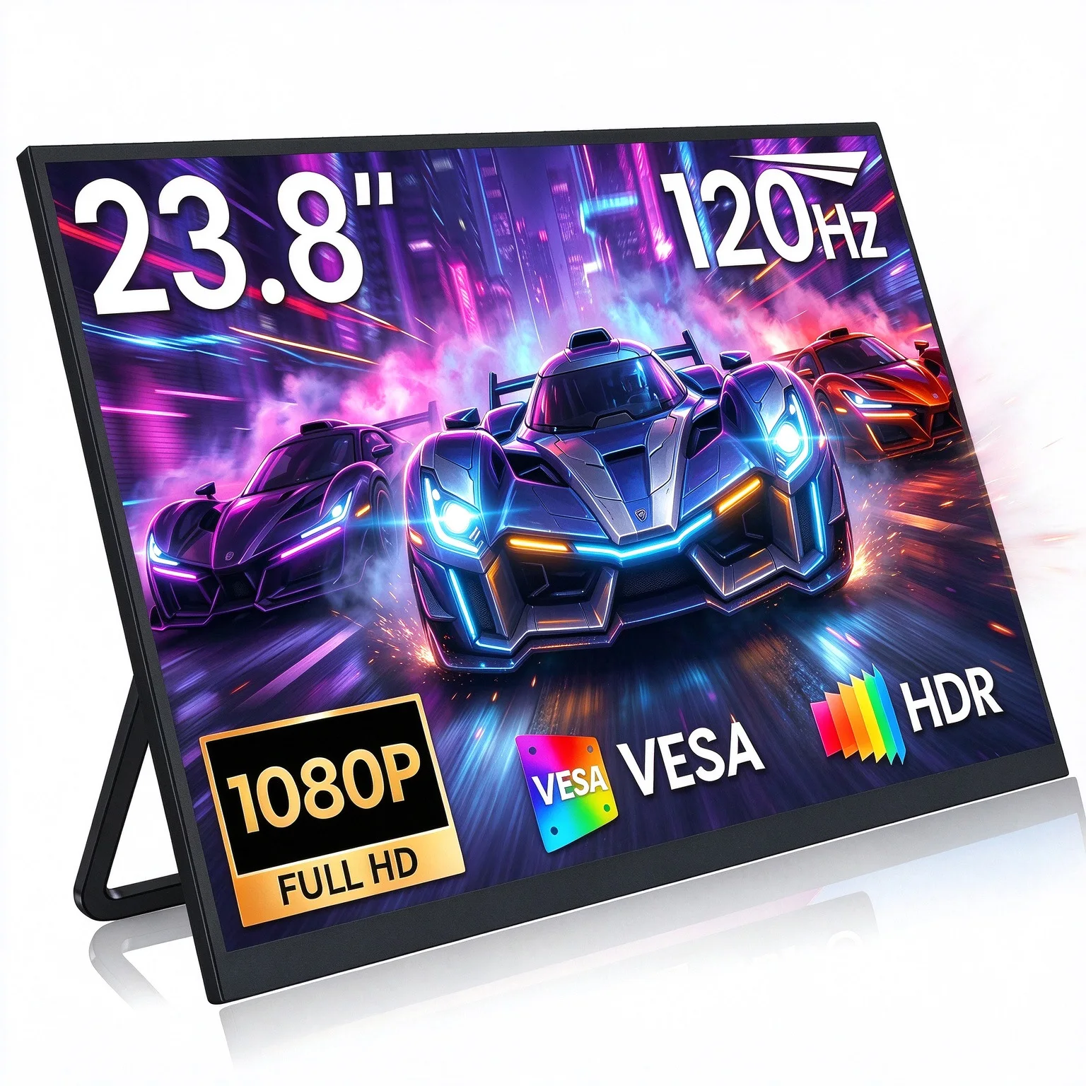 23.8 Inch 120Hz FHD 1920*1080P Portable Monitors 100%sRGB IPS 300Nits With Type-C Mini HDMI For Phone Laptop XBox  PS4/5 PC Mac