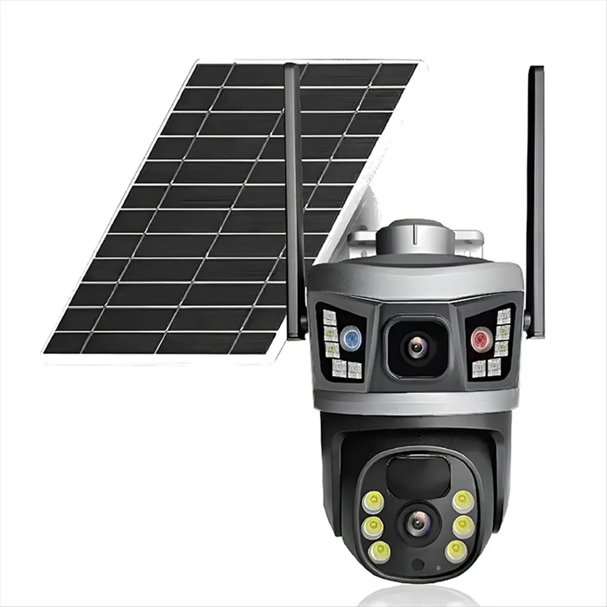 N05R 6MP V380Pro Dual Lens Solar Power WIFI IP Dome Camera Full Color AI Humanoid Detection Home Security CCTV Baby Monitor