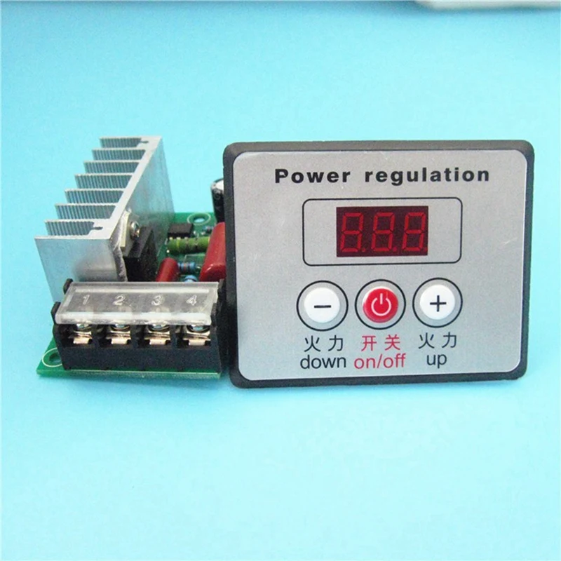 4000W AC SCR Voltage Regulator Dimmer Electric Motor Speed Temperature Controller For Water Heater Motors With Switch