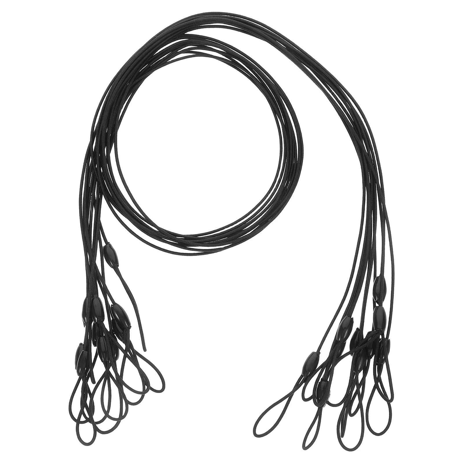 

10Pcs Multifunctional Lanyard for Id Badge Stylus Pen Mask Retractable Elastic Tether Spring Clip Leash for Office School Daily