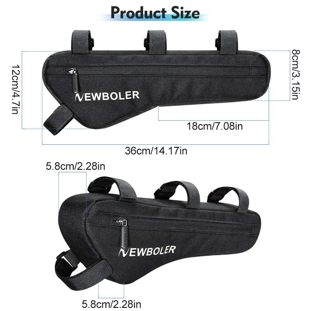 NEWBOLER 1.5LBicycle Bag Bike Front Tube Frame Bag Triangle Pouch MTB Cycling Bag Pannier Packing Pouch Accessories
