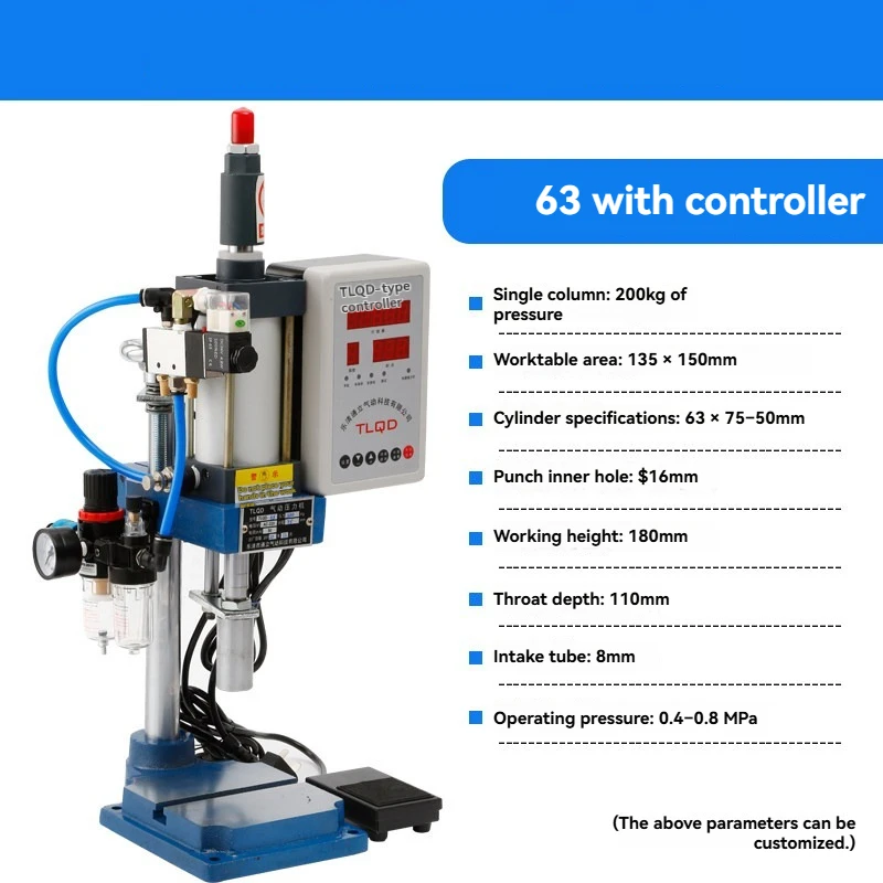 Pneumatic Punching Machine Small Desktop Press Cylinder Rivet Machine Hot Press Double Column Pneumatic Punching Machine