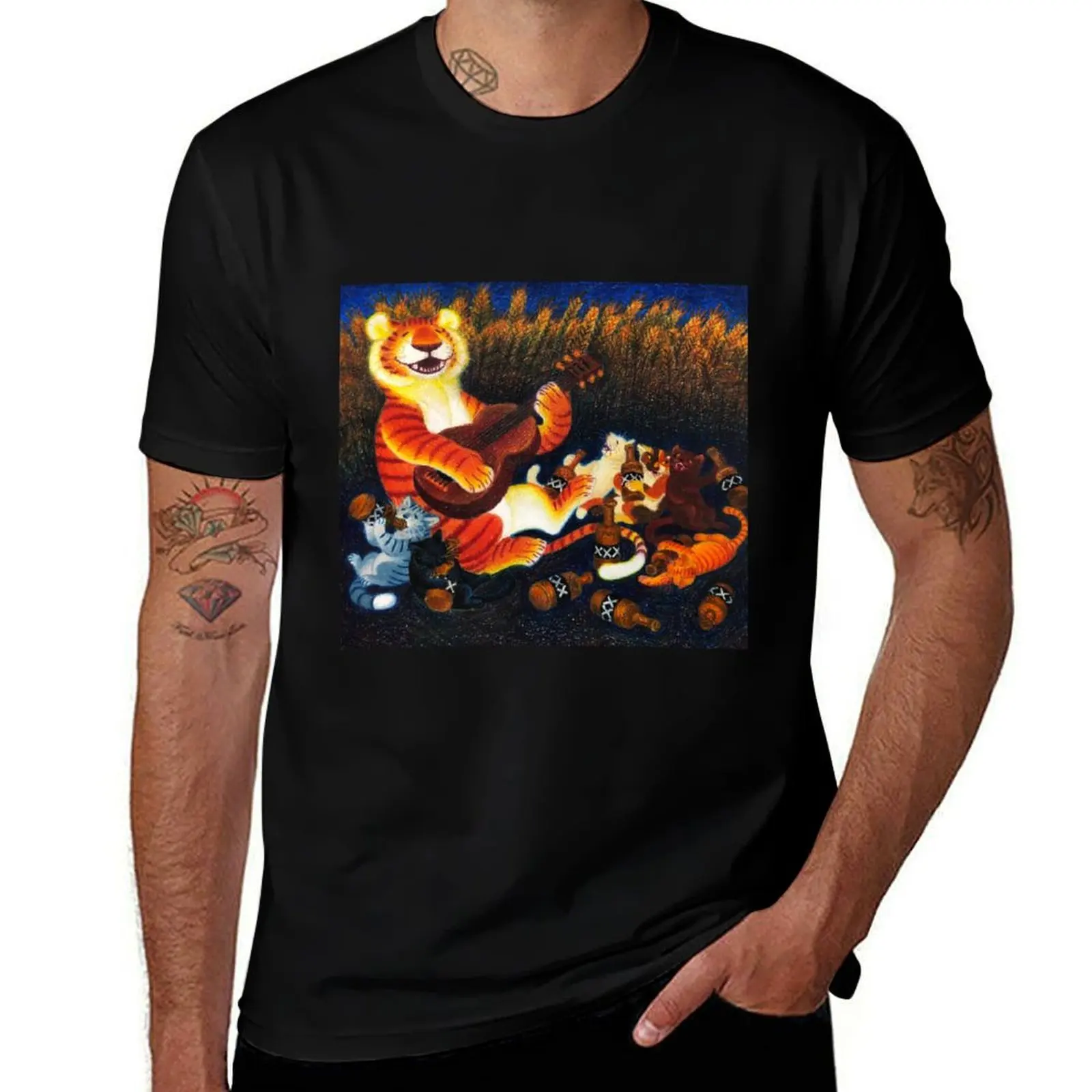 The Neighbors Are Getting Drunk and Singing in the Wheat Fields Again T-Shirt Worker Basic Short Sleeve Tee