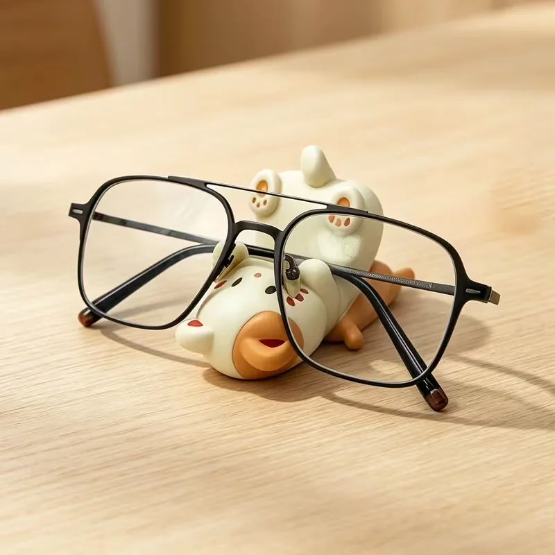 Soft and cute cat-shaped PVC two-in-one mobile phone spectacle frame decoration, desktop decoration and gift