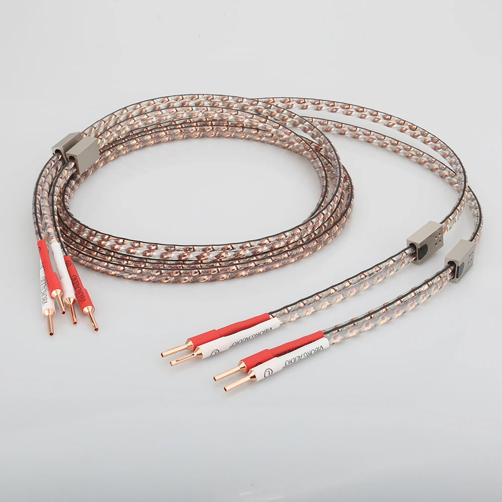 Viborg VS903 Hifi Speaker Cable Audiophile Flat Design For Home Theater Amplifier