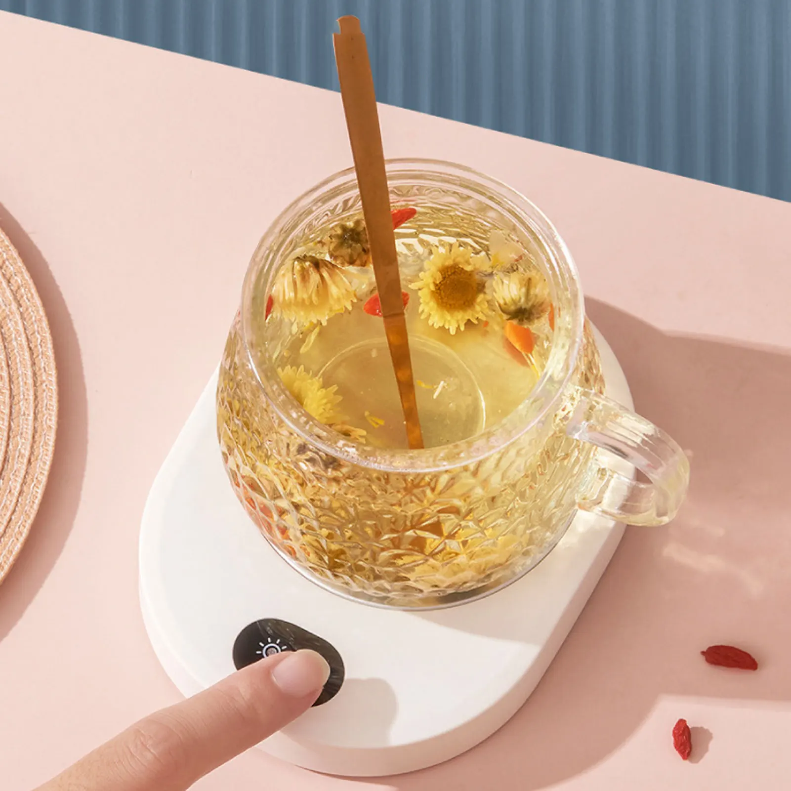 コーヒーカップウォーマー アルミ 50 ℃   定温 13W 簡単お手入れ電気加熱マグウォーマー オフィス ホーム用