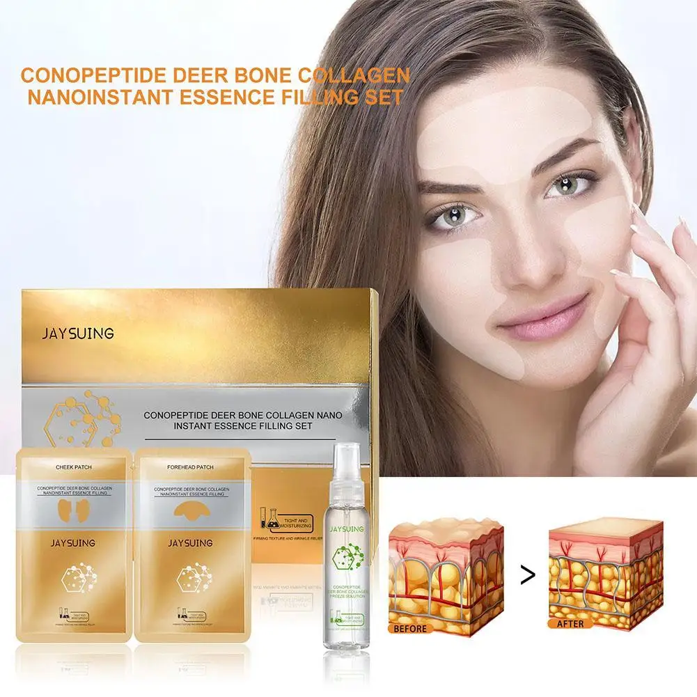 Bone Collagen Essence Suit Nano Instant Essence Filling Patch Box For Moisturizing Repair Skin Brightness And Whiteness Skincare