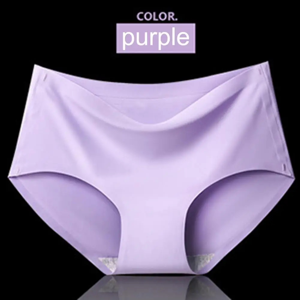 

Ice Silk Panties Stain-resistant Women Underwear Ice Silk Panties for Women Sexy Mid-rise with Cotton Crotch for Females