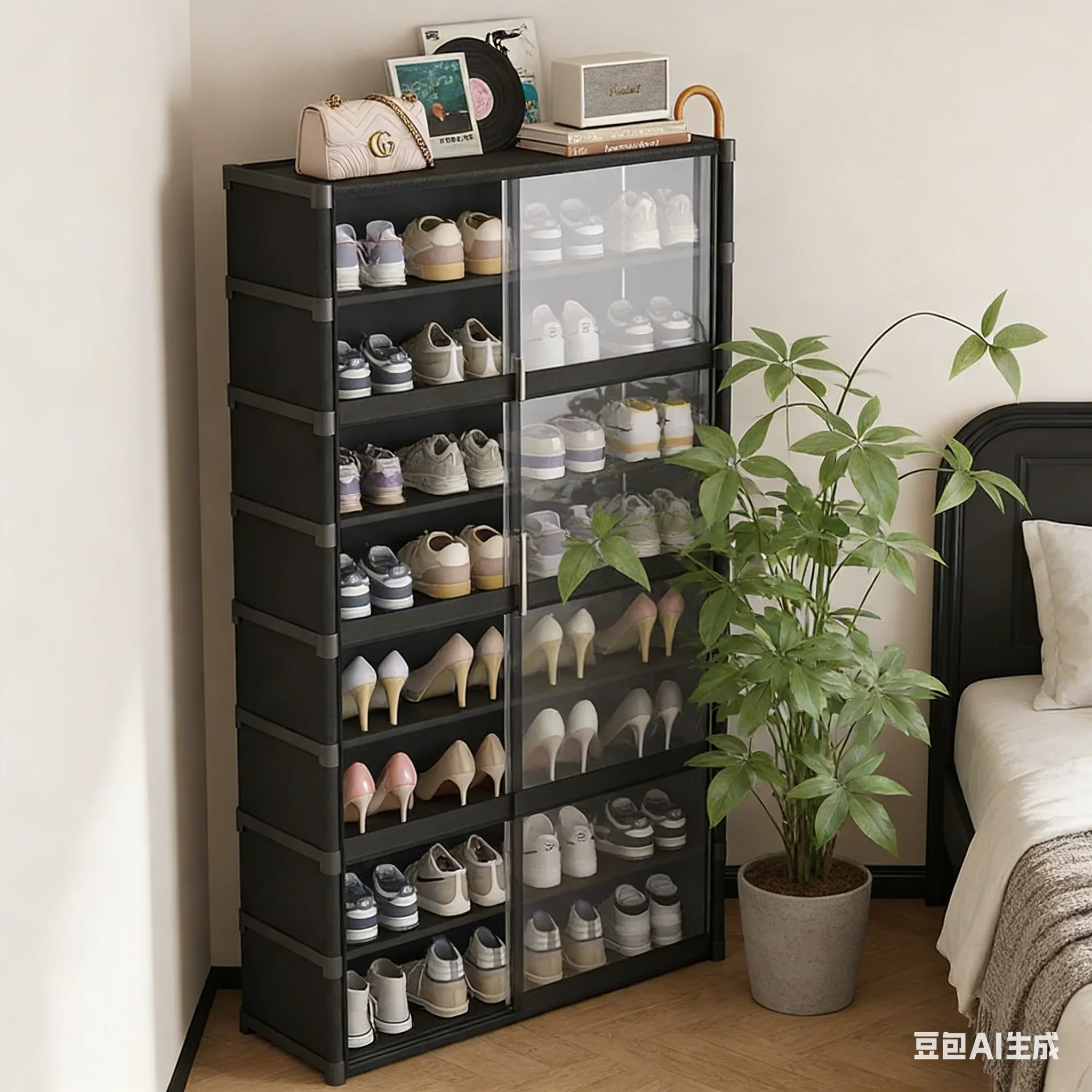 

AOLIVIYA Doorway Entryway Shoe Cabinet Shoe Rack Multi Layer Home Living Room Hallway Large Capacity Storage Shelf Creative Fash