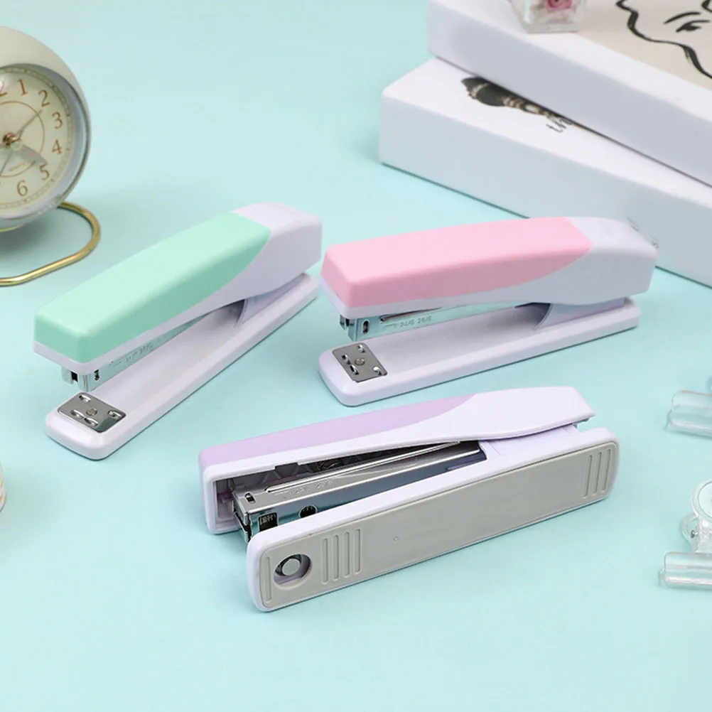 Dual Color Stapler Large Capacity Labor-Saving Desktop Stapler For Office Home School Multi-Function Binding Tool