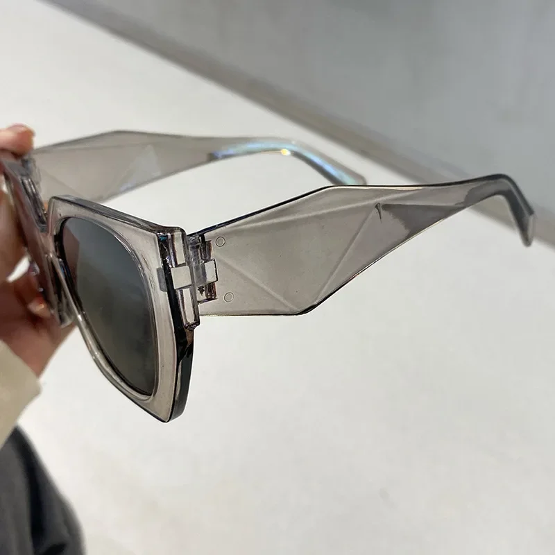 Vintage Brand Designer Polygon Sunglasses Women For Men Luxury Fashion Sun Glasses Trendy Punk Ladies Orange Big Shades view 5