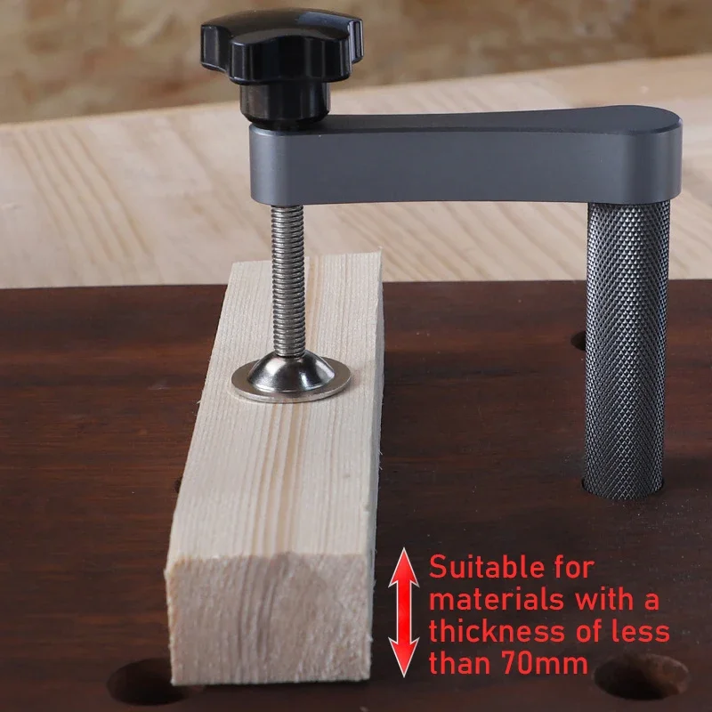 

For Woodworking Tool Bench Dog Clamp，19mm/20mm Holdfast Dog Hole Clamp Adjustable MFT Table Stainless Steel Securing Down Clamps