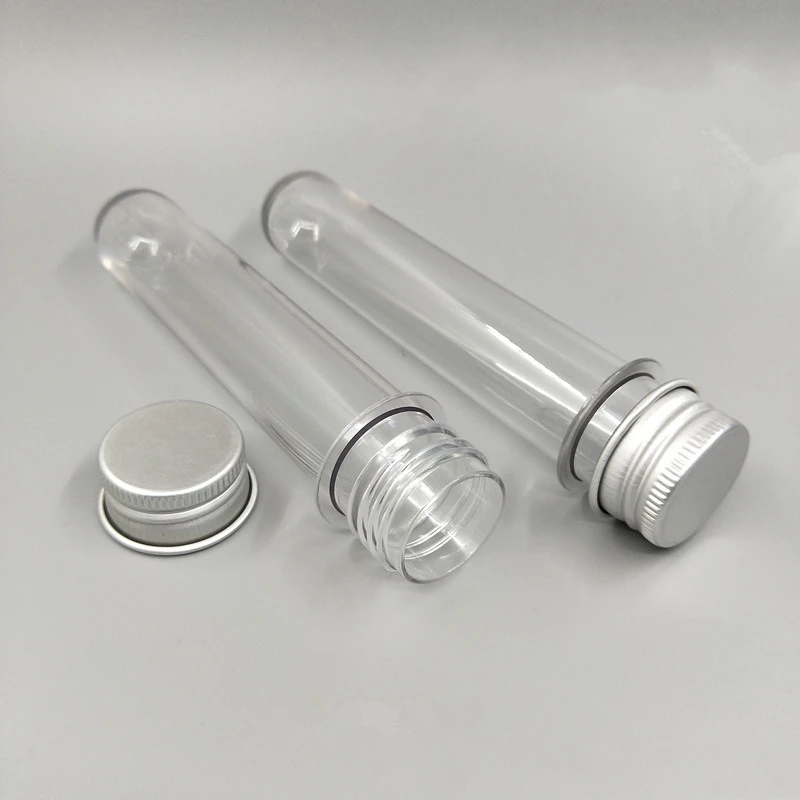 12 Pcs Plastic Clear Test Tubes With Screw Caps Candy Cosmetic Travel Lotion Containers 40ml