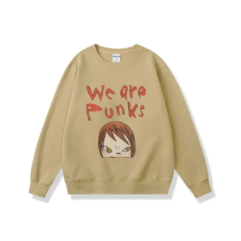 

Yoshitomo Nara We Are Punks Vampire Baby Graphic Sweatshirt Men Women Fashion Oversized Pullover Male Cartoon Fleece Sweatshirts