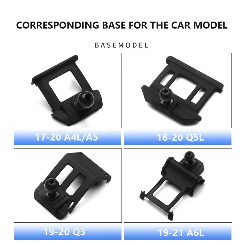 Dedicated Car Phone Holders Base Stand Bracket Accsesories For Audi A4 A3 A6 A5 A1 Q5 Q7 Q3 2016 2017 2018 2019 2020 2021 2022