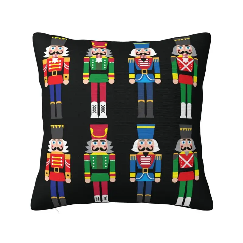 Christmas Nutcrackers Toy Soldier Modern Pillow Cover Decoration Cushions for Sofa