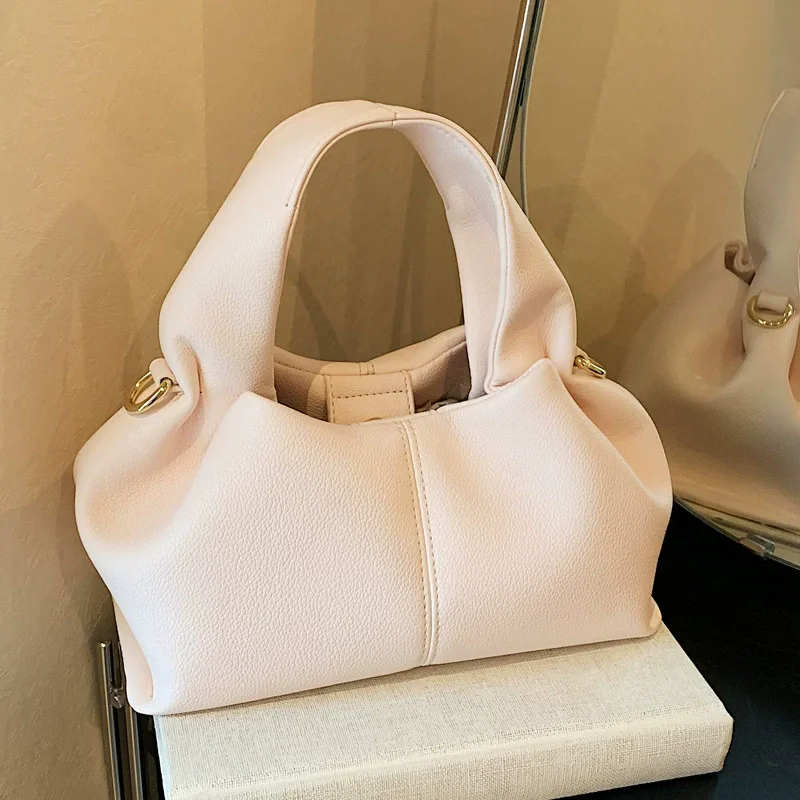 سحابة حقيبة 2025 ربيع جديد شعبية يده حقيبة حفظ الطعام الملمس الفرنسي كتف واحد عبر الكتف حقيبة نسائية #3