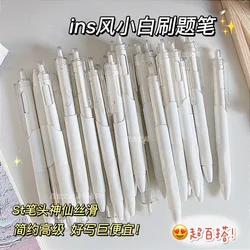 5Pcs Simple Ins Gel Pens ST Nib 0.5mm Black Ink Gel Pen Writing Siging Pen Kawaii Stationary School Office Supplies