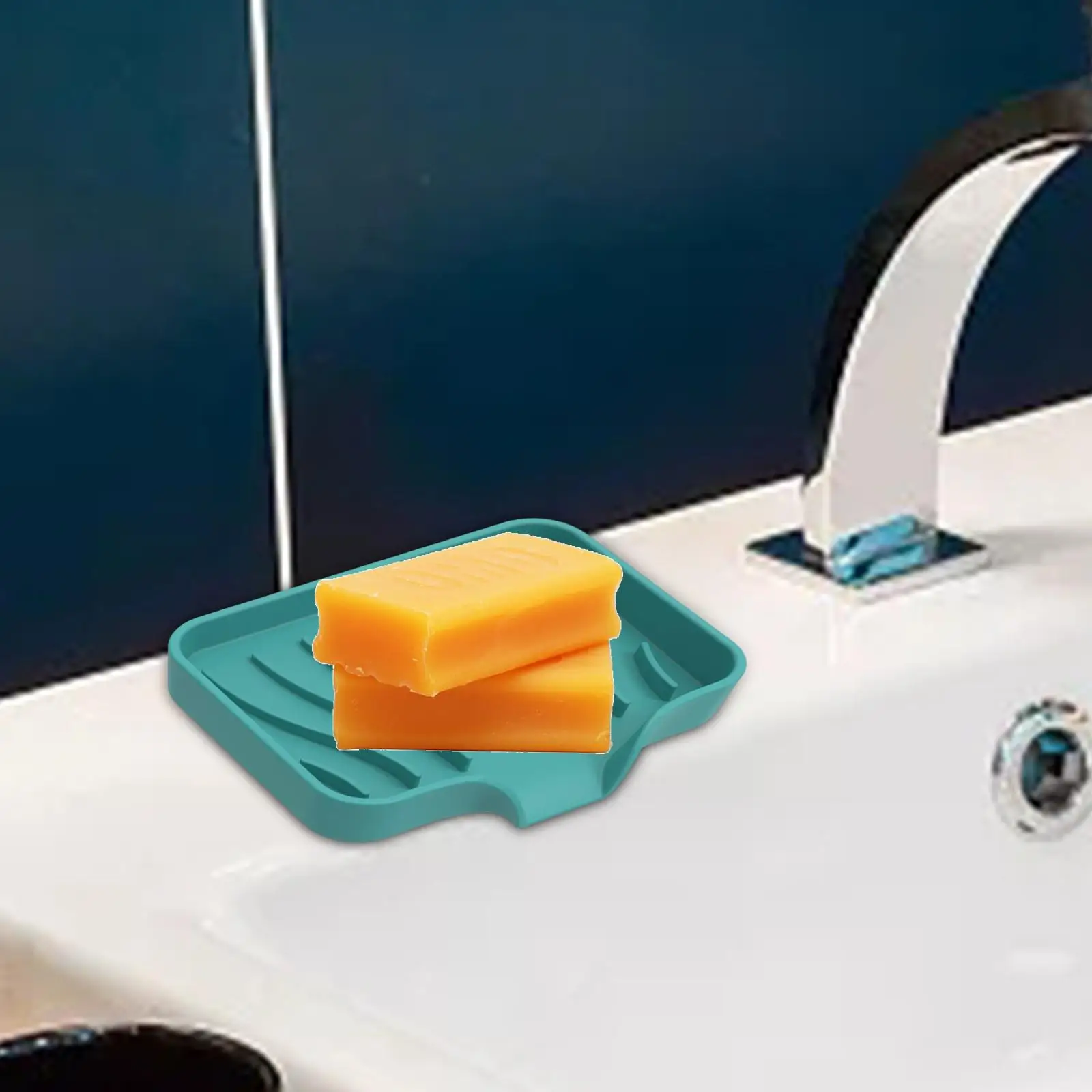 Soap Dish No Slip Storage Case with Drain Silicone Soap Holder Soap Box for