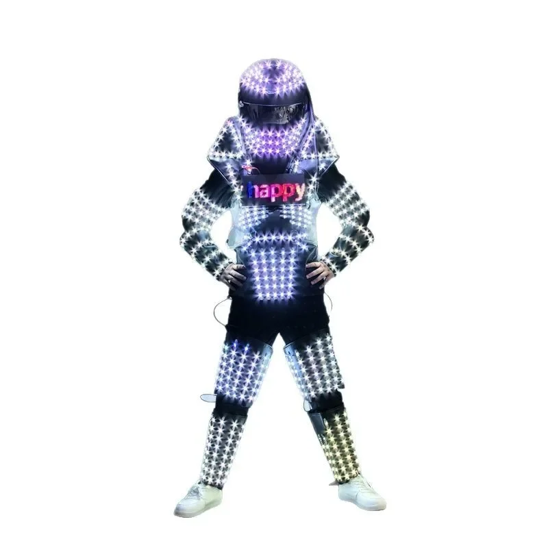 

LED luminous colorful armor special-shaped clothing bar KTV robot screen clothes atmosphere props