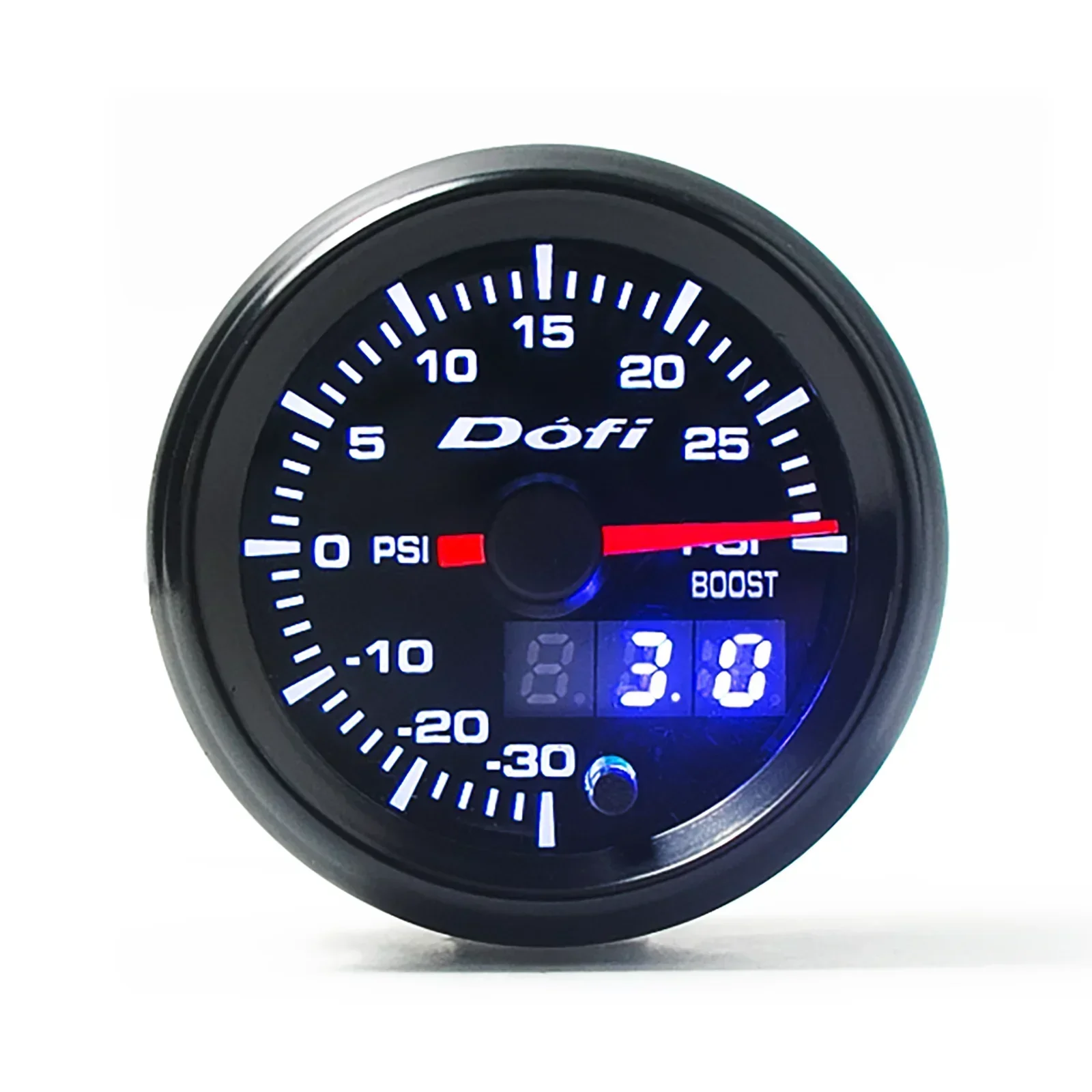 

2" 52mm 7 Colors LED Car Auto 30Psi Turbo Boost Gauge Meter High Speed Stepper Motor with Sensor Digital Gauges Car Meter