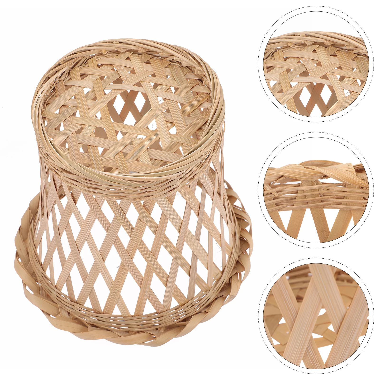 

Woven Bamboo Lampshade Chandelier Light Shade Hanging Cover Pendant Ceiling Home Decor Hotel Farmhouse Loft Replacement Large