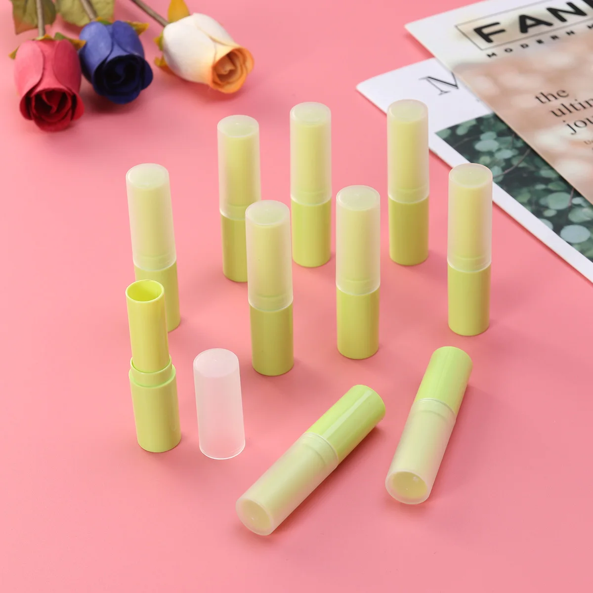 

10Pcs Lip Balm Tube 4G Empty Container with Cap for DIY Lip Gloss Stick Craft Reusable Plastic Dispenser Smooth Action Daily