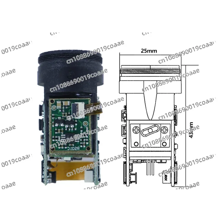 1200m Laser Distance Sensor Long Range UART TTL Measuring Sight Device Laser Rangefinder Module