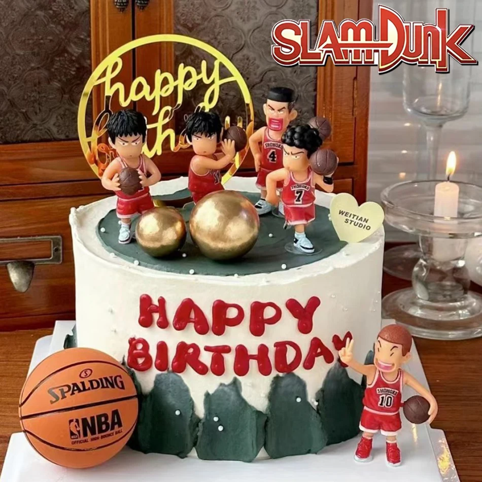 أنيمي Hanamichi Sakuragi Rukawa Kaede Miyagi Ryota Mitsui Hisashi Akagi Takenori PVC figuras de juguete 5 unids/set
