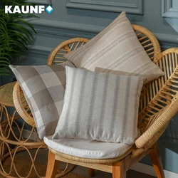 KAUNFO Light Color Striped Plaid Bed Pillow Cases Sofa Cushion Cover  Pillow Covers Decorative Coffee Car Home Decor Gift