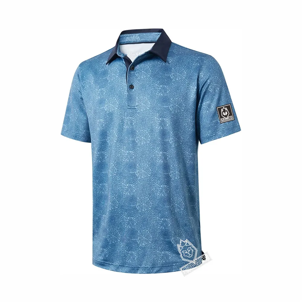 Camiseta de Golf para hombre, Polo de manga corta a rayas, secado rápido, informal