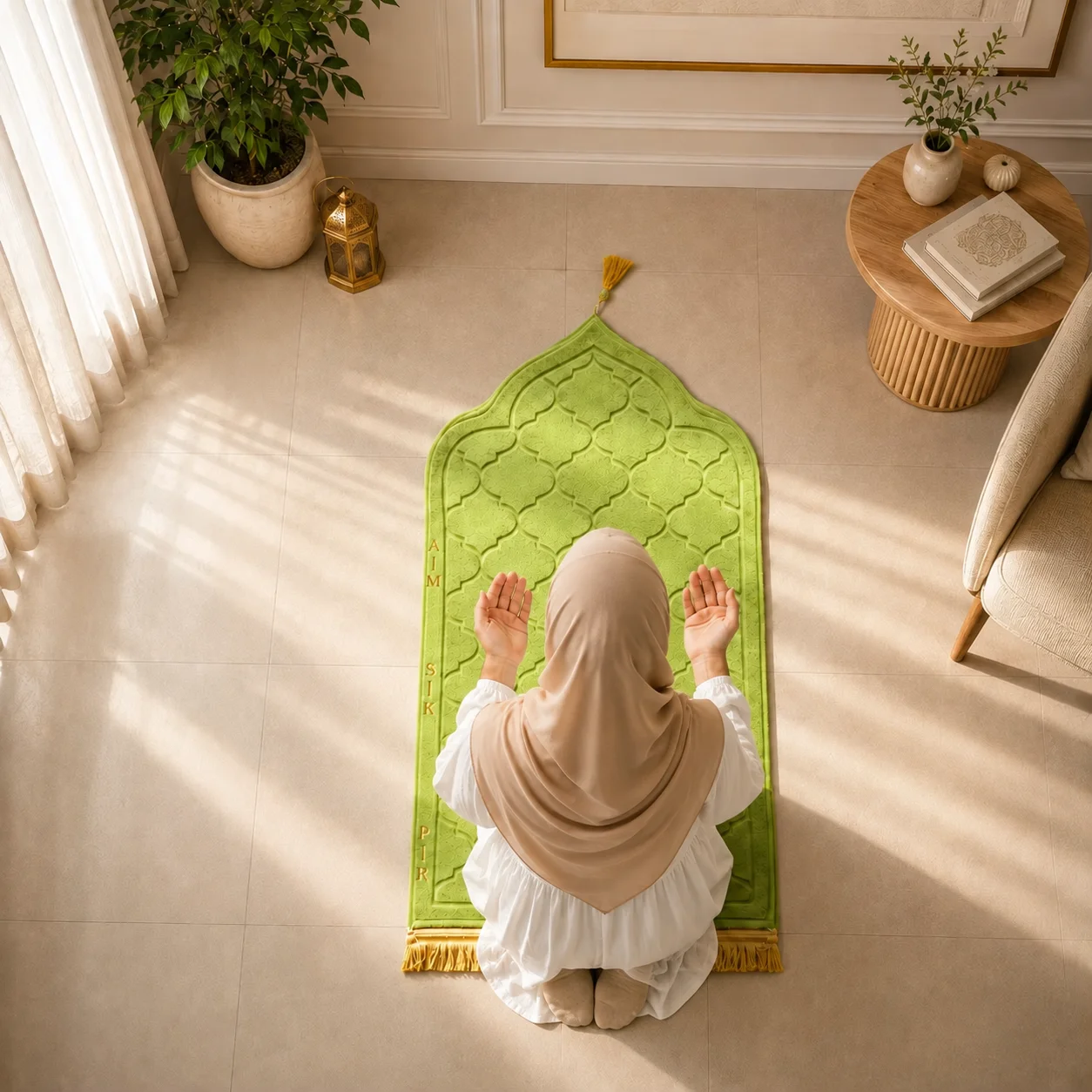 Custom Text Embroidered Prayer Mat Personalized Name Muslim Worship Rug Islamic Prayer Carpet Eid Ramadan Gift Home Mosque Decor