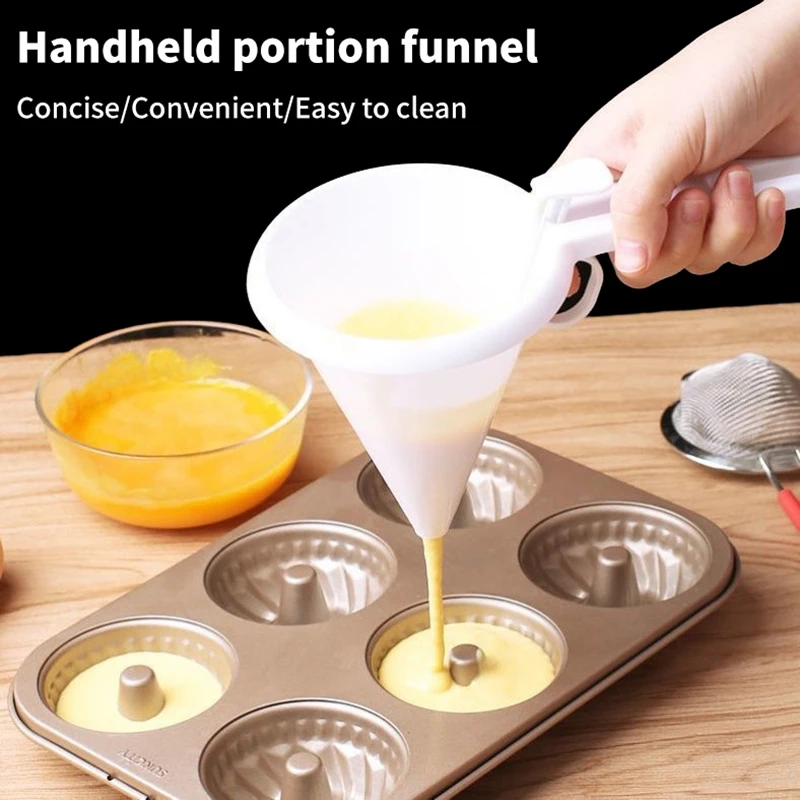 Adjustable Hand-hold Funnel Chocolate Candy Confectionery Mold Pastry Cream Biscuit Cupcake Pancake Maker Kitchen Baking Supply