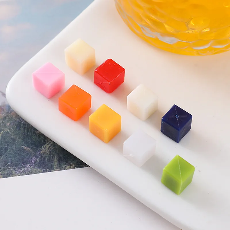 Simulation Fruit Cut Chunking Model Fake Mini coconut Apple Pear Mango Slices Party Salad Model DIY Cake Decor Prop 50pc/lot