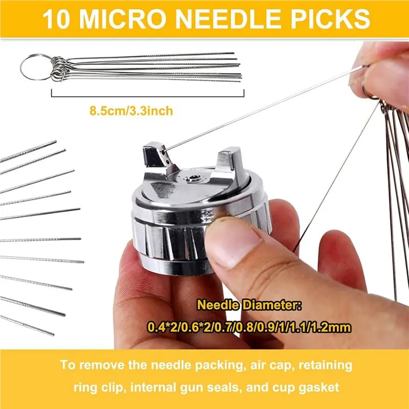 KYCOR-Sprayer Cleaning Kit 85 Pcs Multi-Purpose Paint-Gun Brush Cleaner Tool With Nylon Mini Tube Brushes And Needles