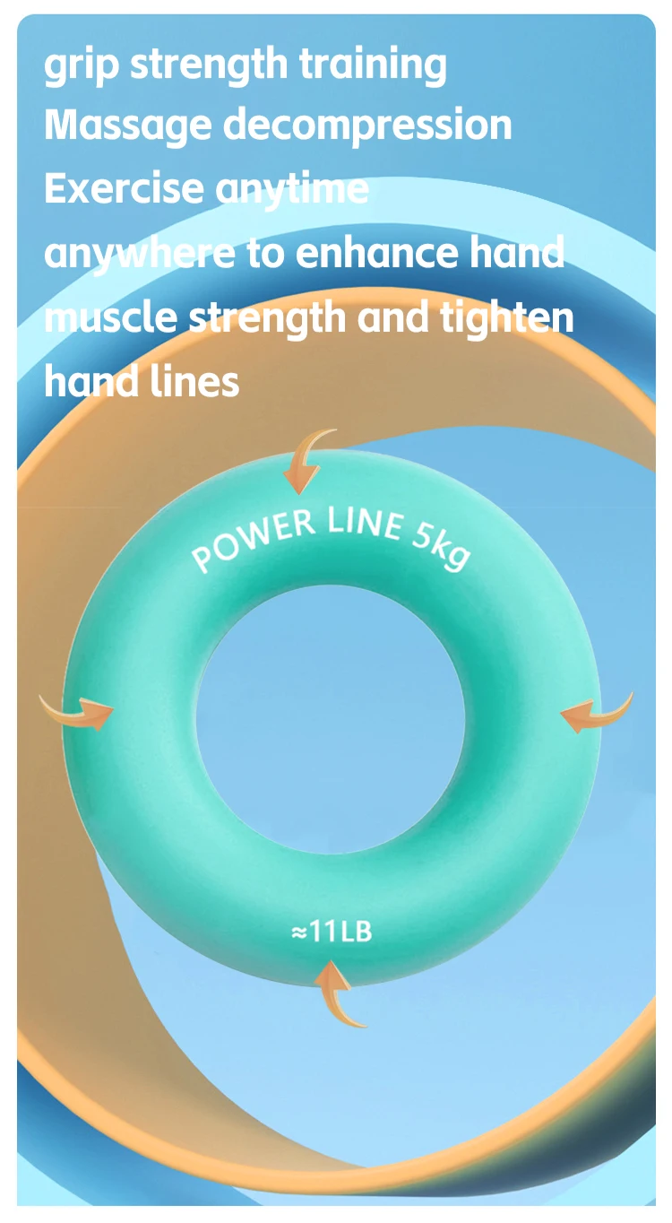 Silikon-Fingertrainer-Ring Handgelenk-Fingertrainer Handmuskel-Stärkungsring Übungs-Karpaltunnel-Expander Fitness-Trainingsgerät – Detail 11