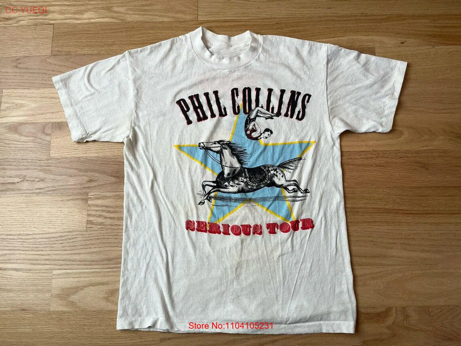 Phil Collins Serious Tour Cotton Short Sleeve Unisex T-Shirt All Size