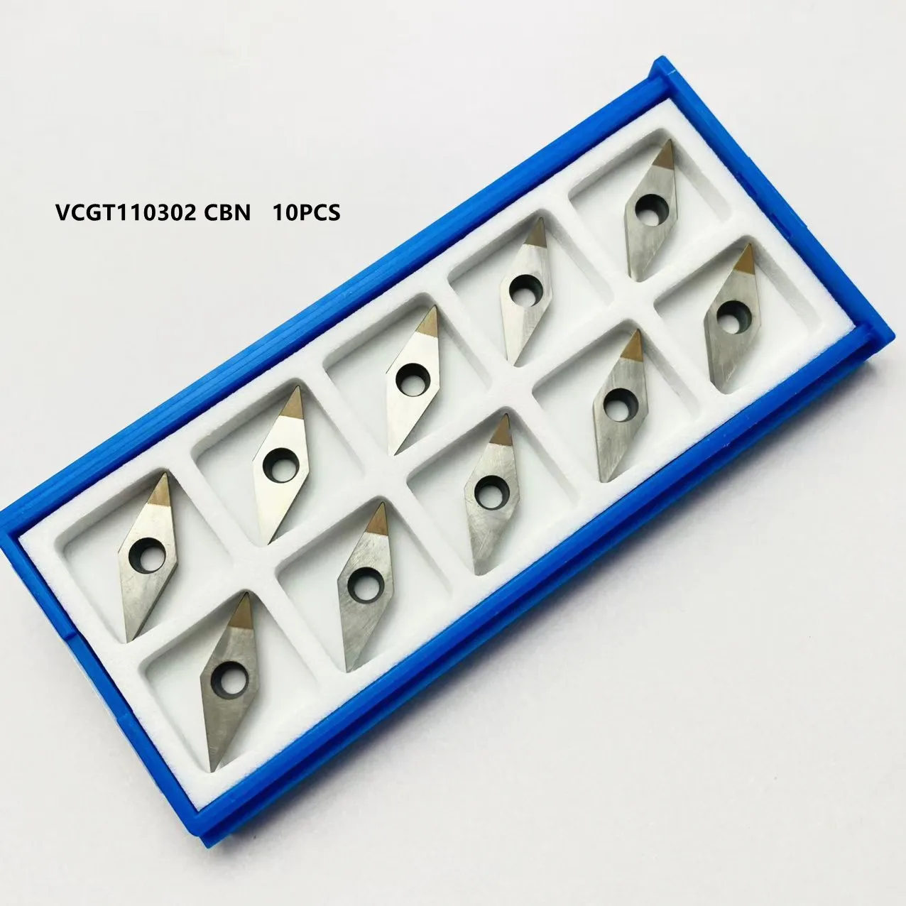 10PCS CBN PCD VCMT110302 VCMT110304 VCMT110308 is used for hard steel and cast iron PCD tool processing of copper and aluminum