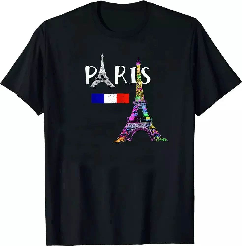 Big Sale French Flag Eiffel Tower Unisex Gift T-Shirt Size S-5Xl