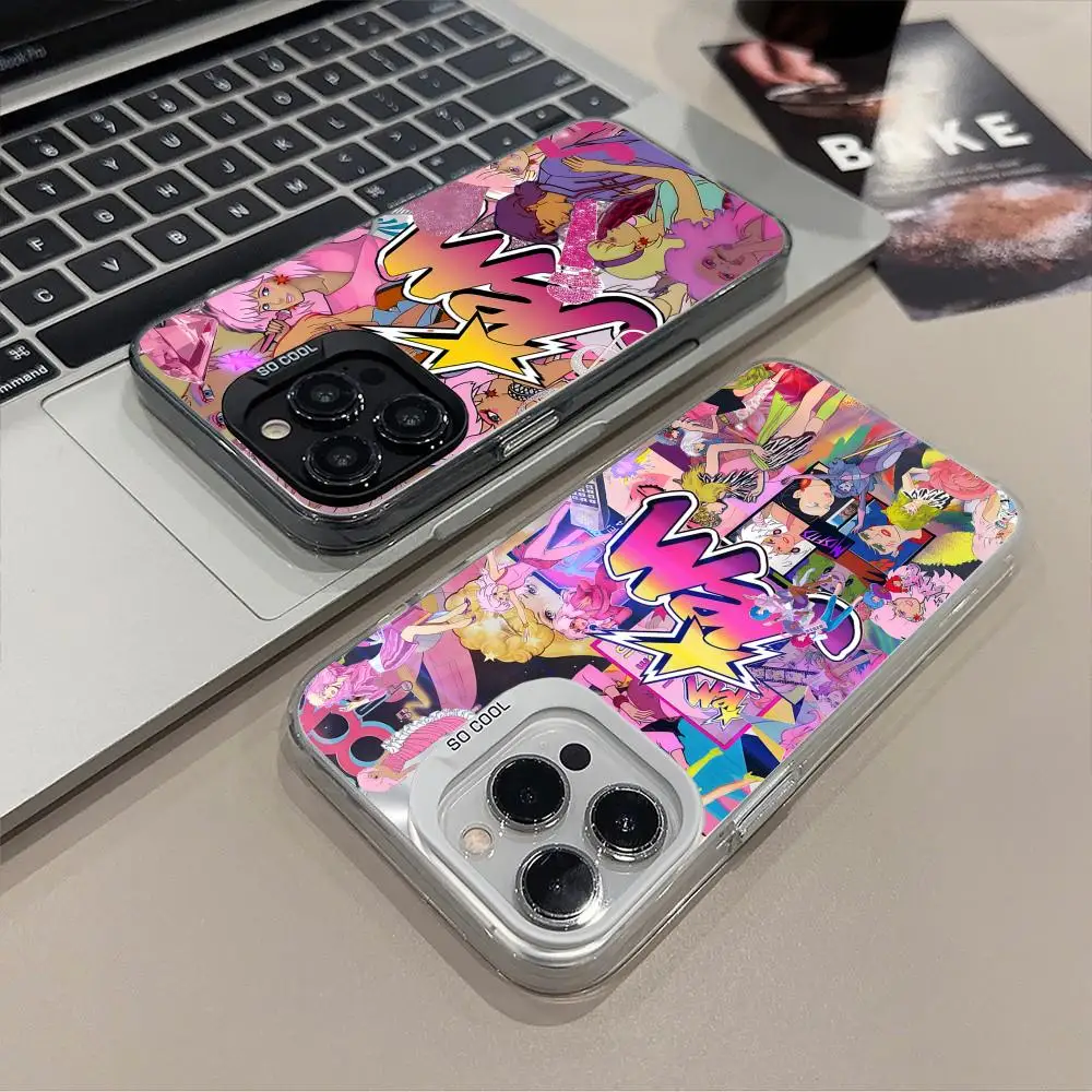 

Fashion Jem Translucent Mobile Phone Case for iPhone 17 16 15 14 13 12 11 X XR XS 8 7 Air Pro Max Plus Colorful Cover