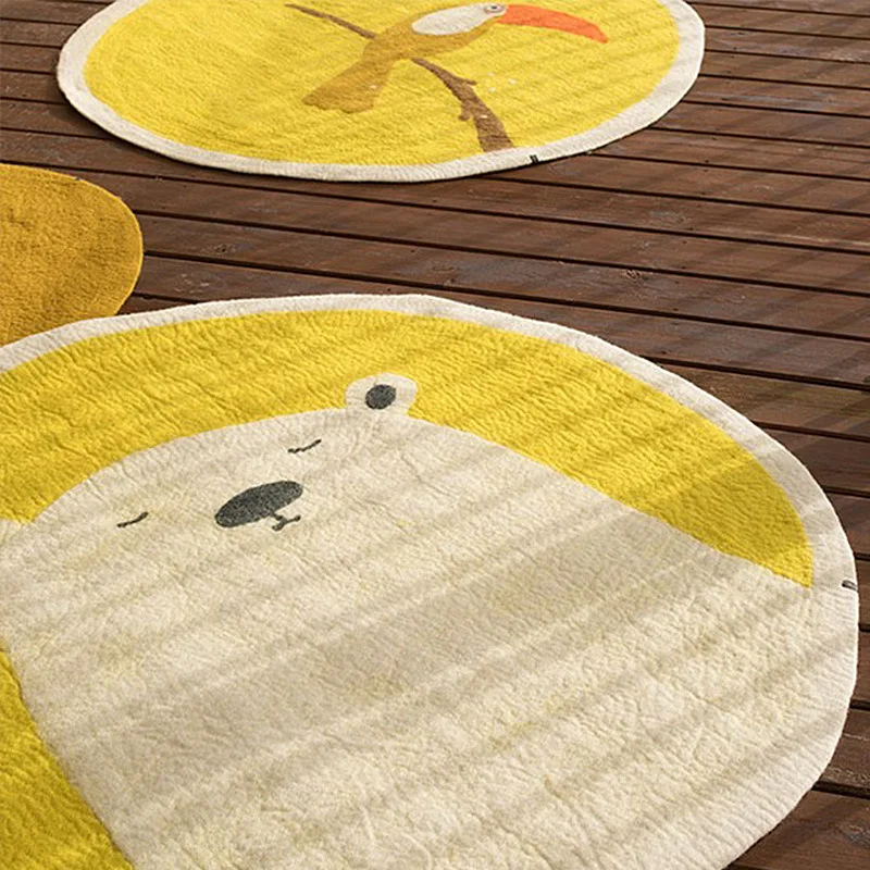 Tapis rond en polyester pour enfants, activité, entraînement, cadeaux de Noël, polymère de sol pliable, jeu épissable pour bébé