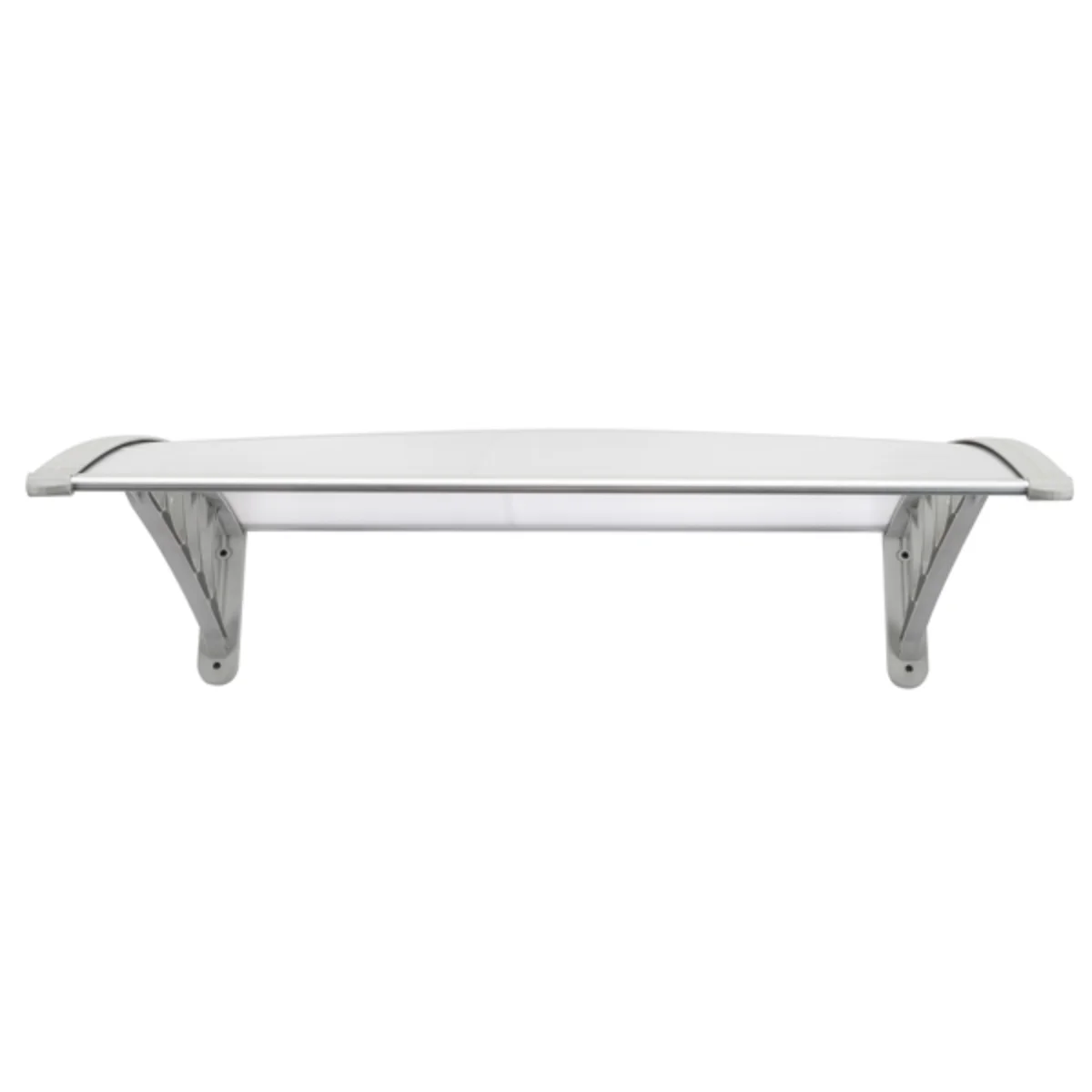 

40×38in Transparent Polycarbonate Canopy | Gray Plastic Frame with Front-Rear Aluminum Bars - Sturdy & Secure