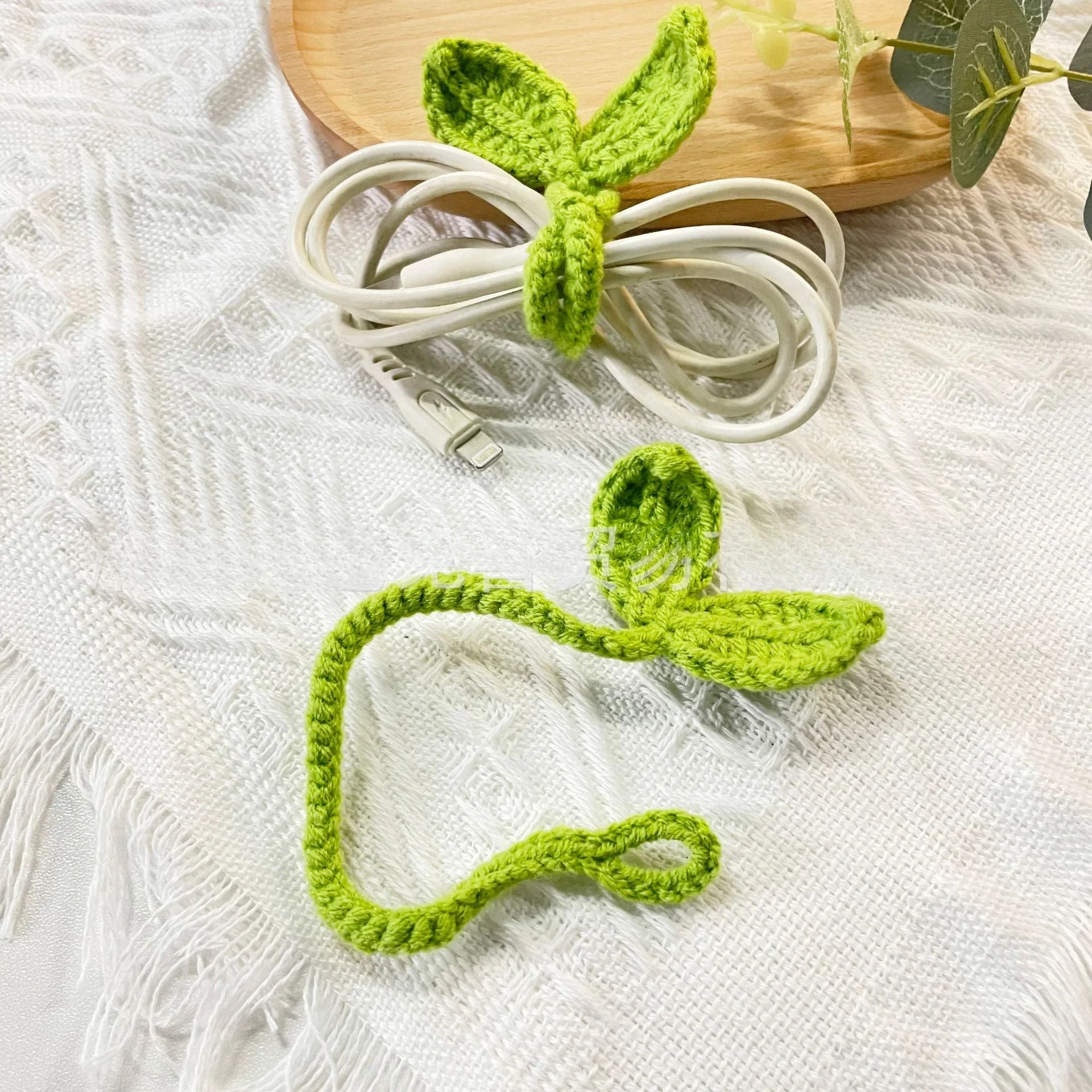 Hand Hook Leaf Hand Hook Green Bud Headphone Decoration DIY Accessories Strap Travel Accessories